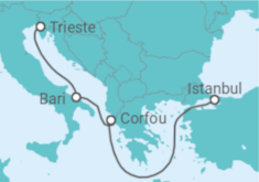 Itinéraire -  Grèce, Italie - MSC Croisières