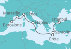 Itinéraire -  France, Italie, Grèce - MSC Croisières