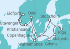 Itinéraire -  Allemagne, Norvège, Danemark, Pologne, Lituanie, Lettonie, Suède - MSC Croisières