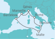 Itinéraire -  Charmes de la Méditerranée II - avec Boissons - MSC Croisières