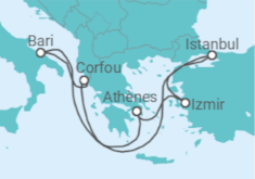 Itinéraire -  Grèce, Turquie et Italie - avec Boissons - MSC Croisières