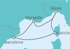 Itinéraire -  France, Italie - Costa Croisières