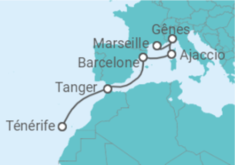 Itinéraire -  Maroc, Espagne, France, Italie - Costa Croisières