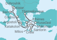 Itinéraire -  Grèce, Croatie, Monténégro, Italie, Turquie - Celestyal Cruises