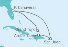 Itinéraire -  Porto Rico, Bahamas - Princess Cruises