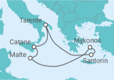 Itinéraire -  Grèce, Malte, Italie - Costa Croisières