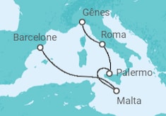 Itinéraire -  Italie, Malte - MSC Croisières