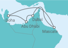 Itinéraire -  Du Sable aux Gratte-Ciel - Costa Croisières