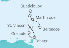 Itinéraire -  Barbade, Martinique - Costa Croisières