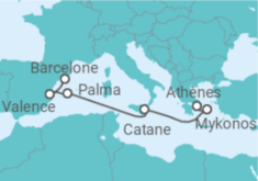 Itinéraire -  Grèce, Italie, Espagne - Virgin Voyages