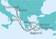 Itinéraire -  Grèce, Turquie, Croatie, Monténégro - Virgin Voyages