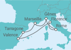 Itinéraire -  Espagne et Italie - MSC Croisières