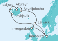 Itinéraire -  Royaume-Uni, Islande - MSC Croisières