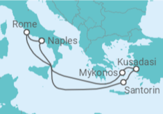 Itinéraire -  Italie, Grèce, Turquie - MSC Croisières