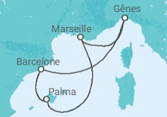 Itinéraire -  France, Espagne - MSC Croisières