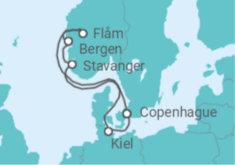 Itinéraire -  Danemark, Norvège - Costa Croisières