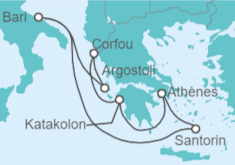 Itinéraire -  Grèce, Italie - MSC Croisières