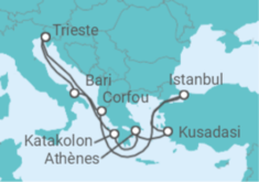 Itinéraire -  Grèce, Italie, Turquie - MSC Croisières