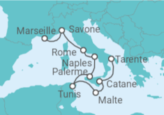 Itinéraire -  Italie, Tunisie, Malte - Costa Croisières