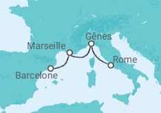 Itinéraire -  Italie, France - MSC Croisières