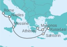 Itinéraire -  Italie, Grèce, Turquie - Royal Caribbean