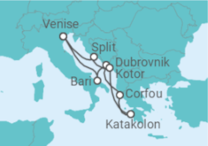 Itinéraire -  Italie, Croatie, Grèce, Monténégro - Costa Croisières