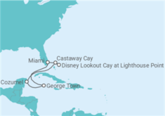 Itinéraire -  Mexique, Iles Caiman - Disney Cruise Line