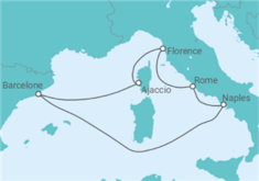 Itinéraire -  Italie, France - Disney Cruise Line