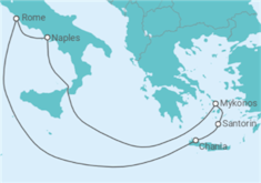 Itinéraire -  Grèce, Italie - Disney Cruise Line