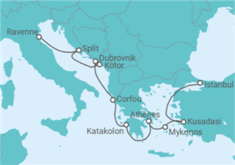 Itinéraire -  Turquie, Grèce, Croatie, Monténégro - Norwegian Cruise Line