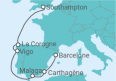 Itinéraire -  Espagne - Disney Cruise Line