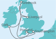 Itinéraire -  Royaume-Uni, Irlande - Disney Cruise Line