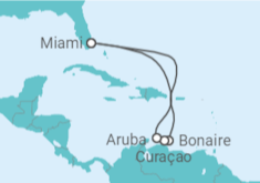 Itinéraire -  Curaçao, Bonaire, Saint-Eustache et Saba, Aruba - Holland America Line