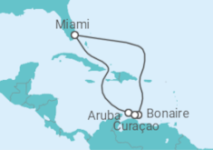 Itinéraire -  Bonaire, Saint-Eustache et Saba, Aruba, Curaçao - Holland America Line