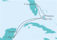 Itinéraire -  Bahamas, Mexique - MSC Croisières