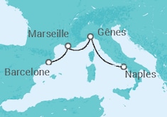 Itinéraire -  France, Italie - MSC Croisières