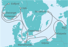 Itinéraire -  Pologne, Lituanie, Lettonie, Suède, Danemark, Allemagne, Norvège - MSC Croisières