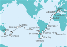 Itinéraire -  Tour du Monde - MSC Croisières