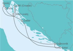 Itinéraire -  Splendeurs du Nord de lAdriatique - Vols inclus - CroisiMer