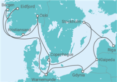 Itinéraire -  Norvège, Danemark, Allemagne, Pologne, Lituanie, Lettonie, Suède - MSC Croisières