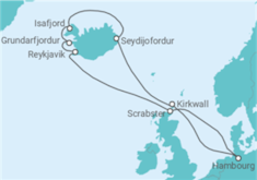 Itinéraire -  Islande, Royaume-Uni - Costa Croisières