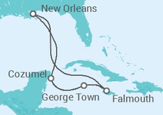 Itinéraire -  Jamaique, Iles Caiman, Mexique - Royal Caribbean
