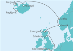 Itinéraire -  Islande, Royaume-Uni - Norwegian Cruise Line