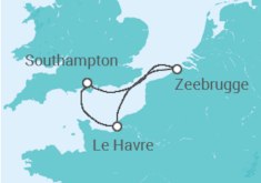 Itinéraire -  France, Belgique - Cunard