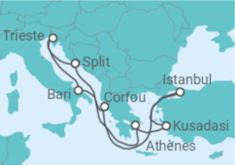 Itinéraire -  Italie, Croatie, Grèce, Turquie - MSC Croisières