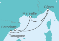 Itinéraire -  Italie, France - MSC Croisières