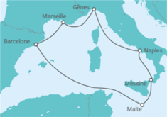 Itinéraire -  Joyaux de la Méditerranée - Boissons incluses - MSC Croisières