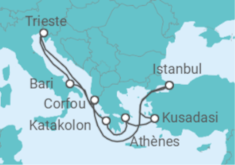 Itinéraire -  Turquie, Grèce, Italie TI - MSC Croisières