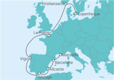 Itinéraire -  France, Espagne TI - Costa Croisières