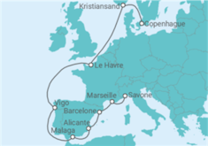 Itinéraire -  France, Espagne TI - Costa Croisières